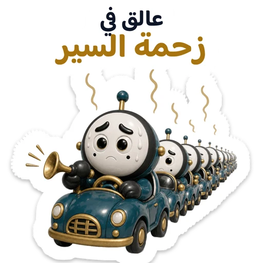 عالق في زحمة السير