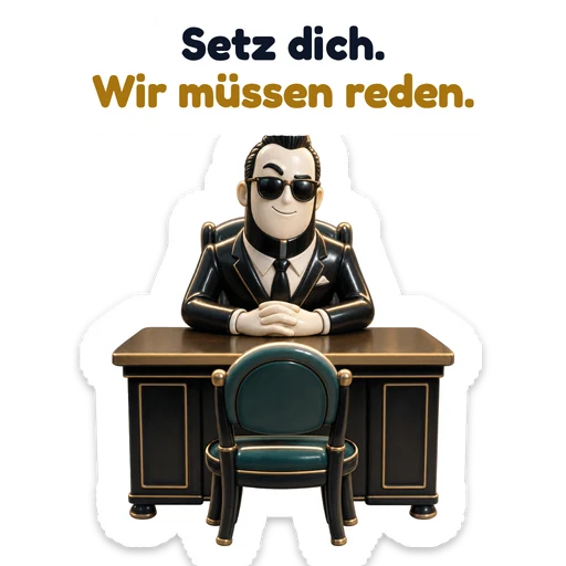 Setz dich. Wir müssen reden.