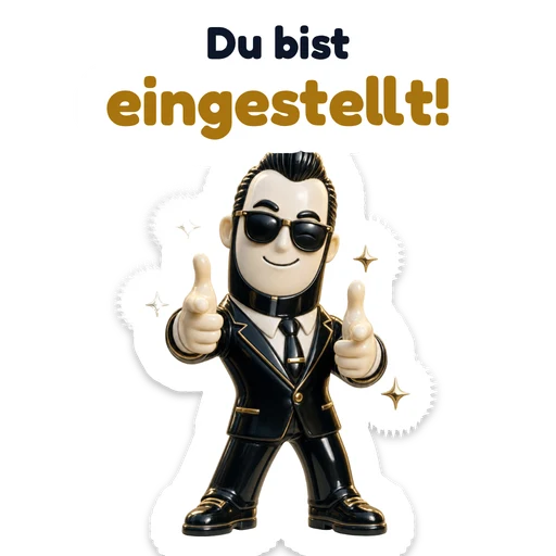 Du bist eingestellt!