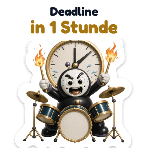 Deadline in 1 Stunde