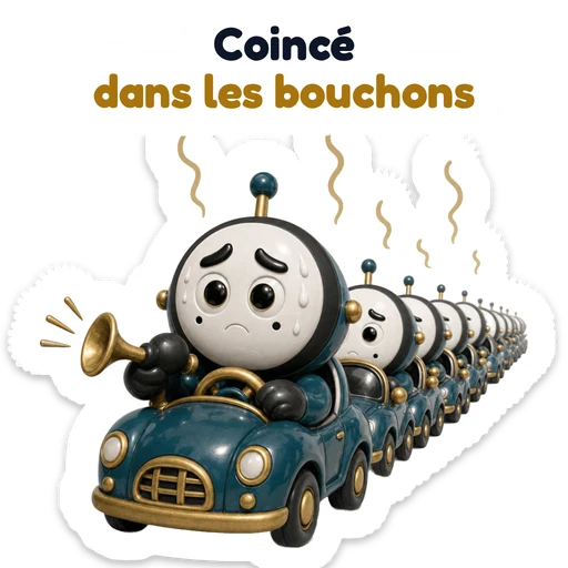 Coincé dans les bouchons