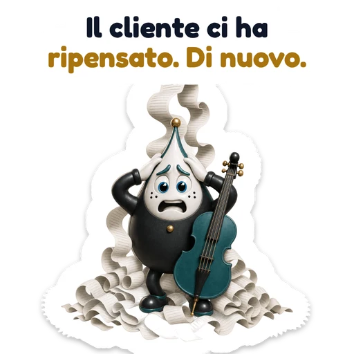 Il cliente ci ha ripensato. Di nuovo.