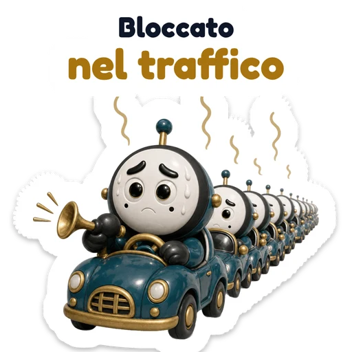Bloccato nel traffico