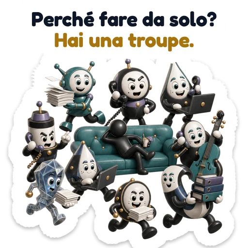 Perché fare da solo? Hai una troupe.