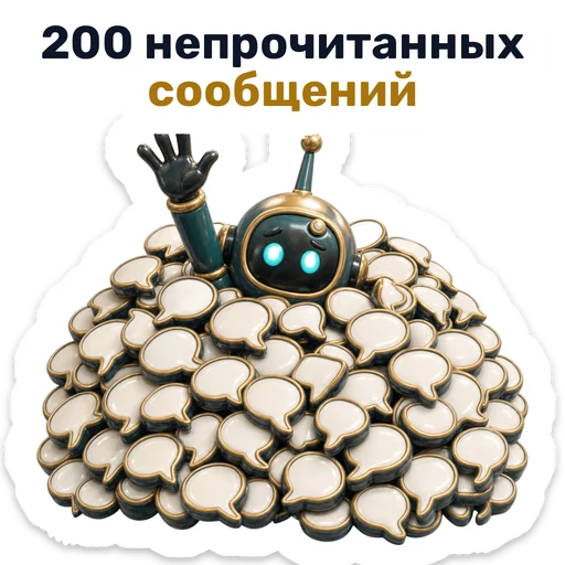 200 непрочитанных сообщений